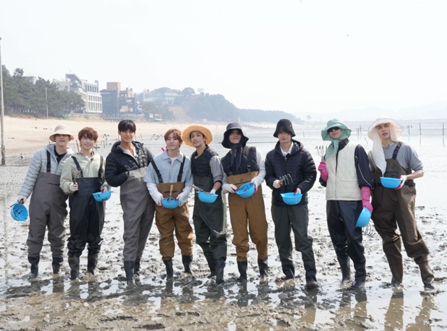 SEVENTEEN Heads to the Mudflats to Find Their Rookie Mindset A Visual Group That Even Rocks Chest Waders