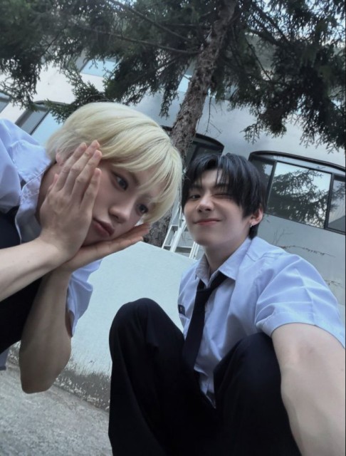 AHOF's CHA WOONGKI and PARK HAN Showcase Teen-Drama Visuals in School Uniforms: 