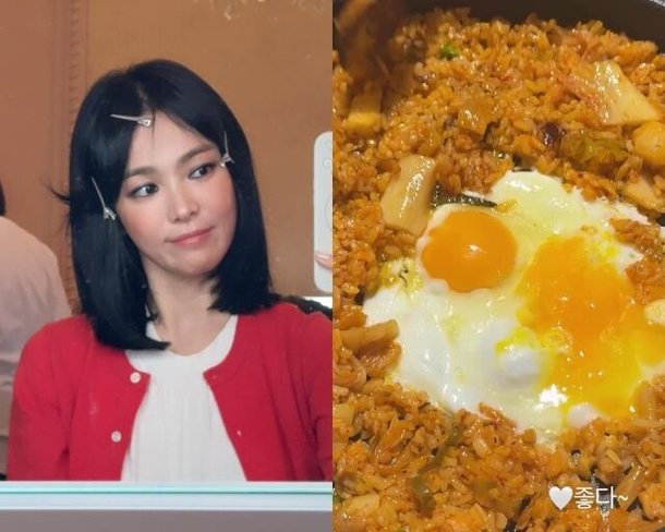 ソン・ヘギョ、夜食を証明...キムチチャーハンに「♥いいね〜」