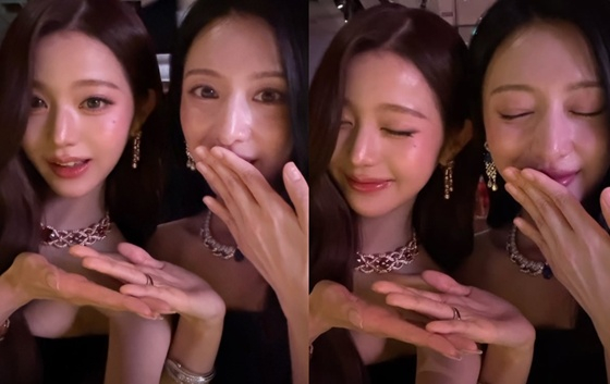 Jang Wonyoung and Kim Ji-won meet in Italy... Black dress photos revealed