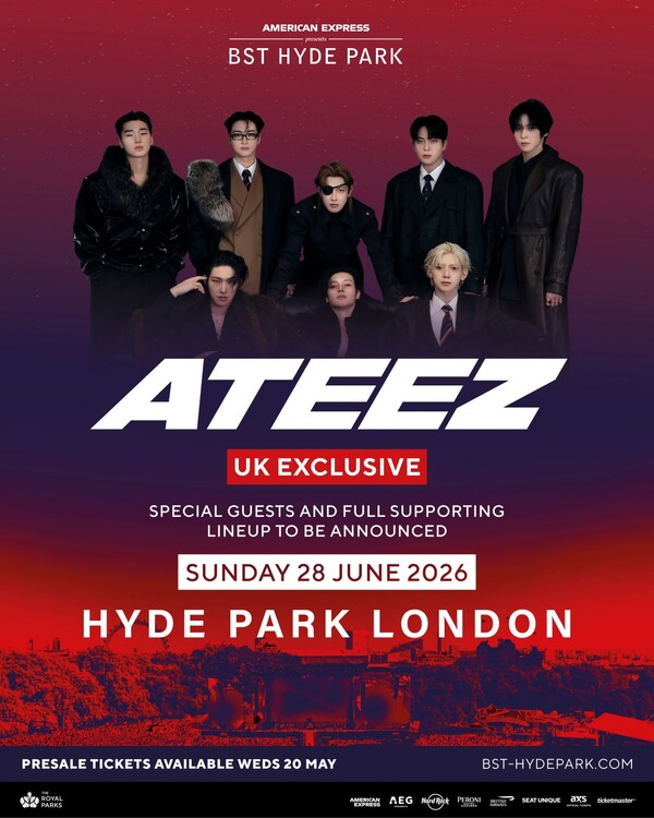 ATEEZ,英国 '英国夏令时海德公园' 头条演出者登场