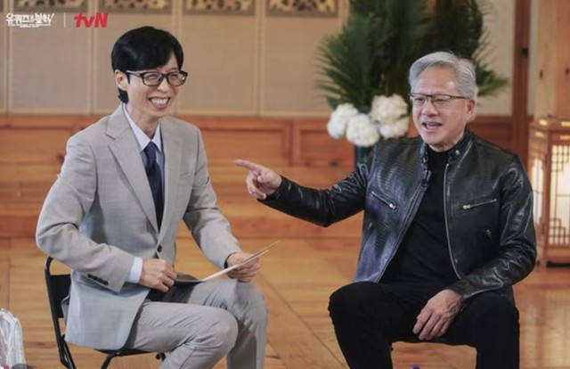 엔비디아 CEO 젠슨 황, 첫 한국 예능 '유 퀴즈' 출연...두산 홈경기 시구까지