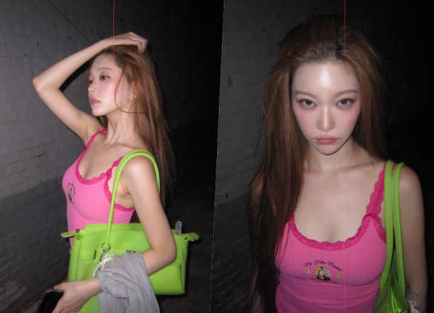 Tsuki, hot pink sleeveless top + neon bag 'summer visual'... announces appearance at Waterbomb Seoul 2026
