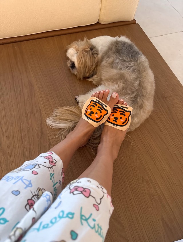 チェジョンアン猛暑の中での健康管理近況を公開早朝の散歩点滴を欠かさず