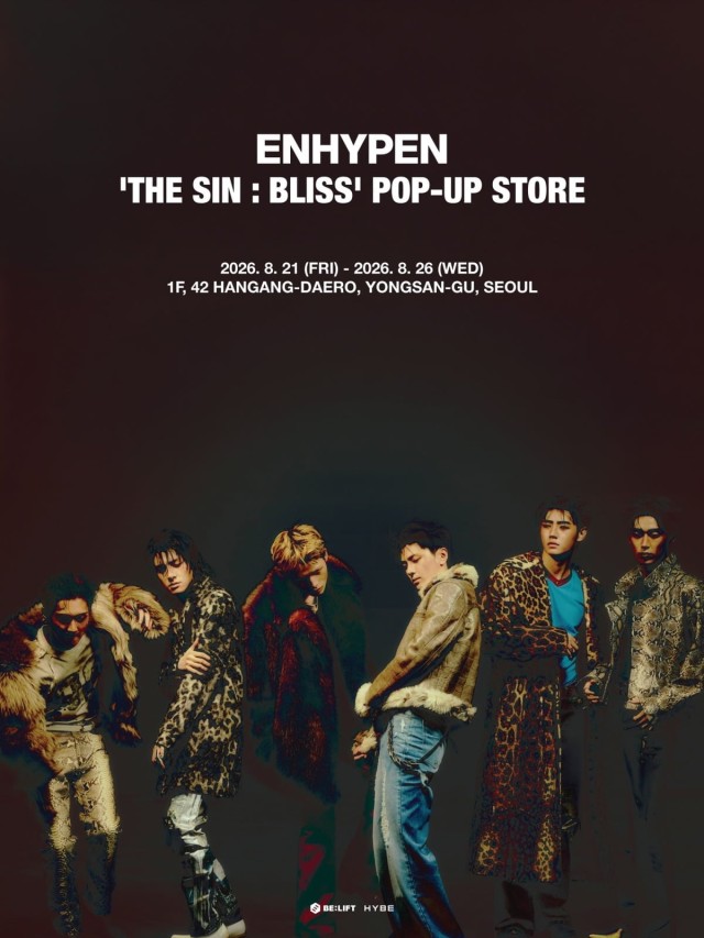 ENHYPEN,迷你8辑 'THE SIN : BLISS' 快闪店开业...新专辑体验·提供未公开照片卡