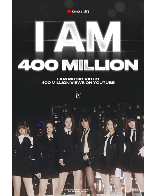 IVE 'I AM' music video surpasses 400 million views... Proving global popularity