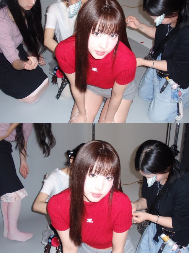 Nayeon shows off a lovely charm with bright makeup