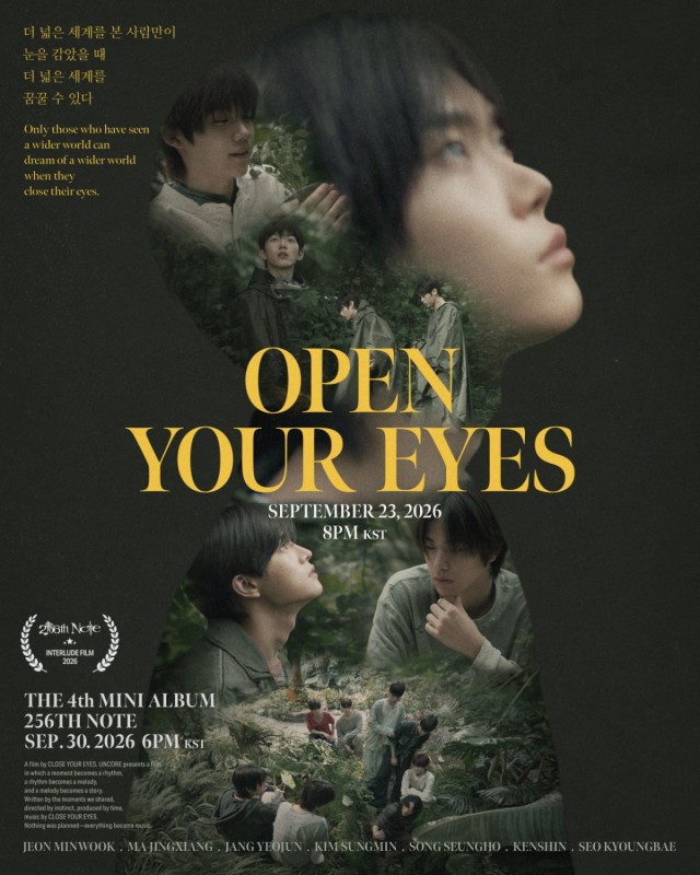 CLOSE YOUR EYES、9月23日「256th Note」インタールードフィルム公開...チャン・ヨフンがオーディン役で出演
