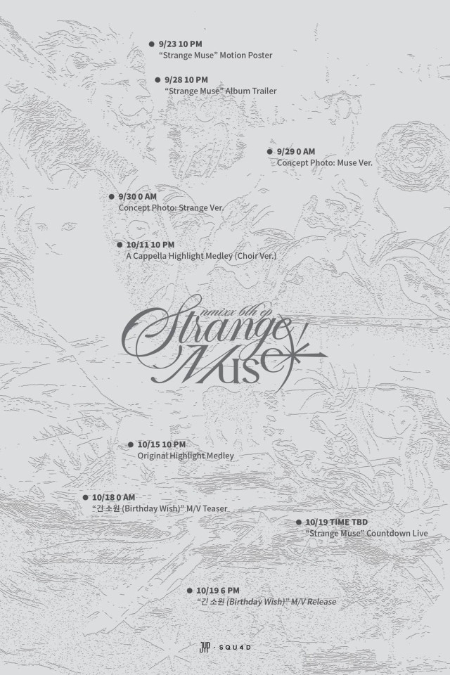 NMIXX, October 19th comeback with 'Strange Muse'... 6 tracks including unit songs released