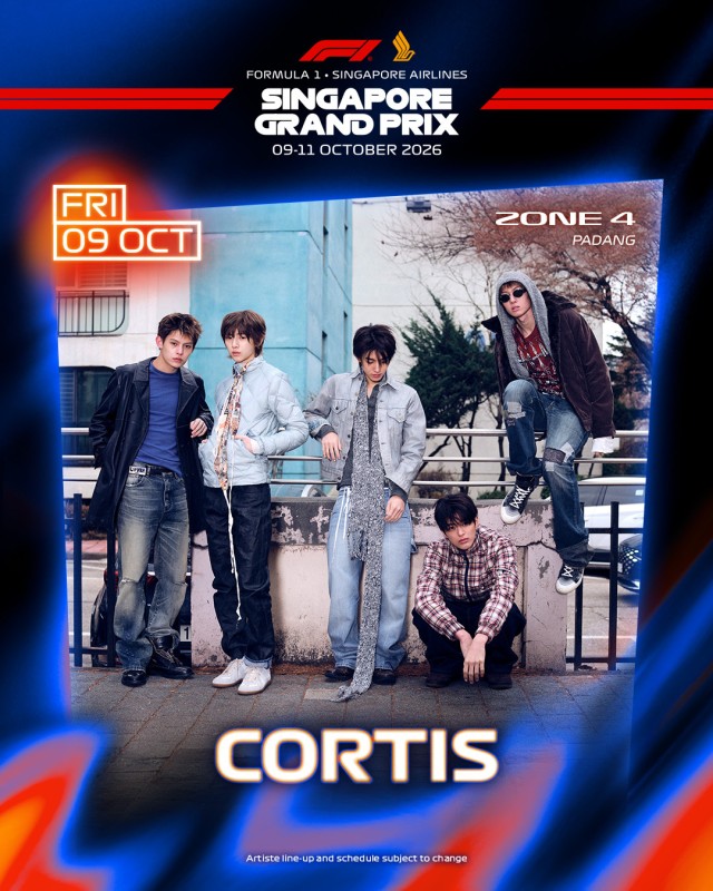 CORTIS, the only K-pop group at the 'Singapore Grand Prix 2026'... 50-minute performance in front of 60,000 spectators