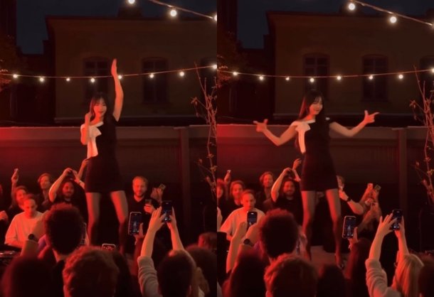 Hong Jin Young、AIダンス映像公開...ブラックワンピース+赤い照明が注目を集める
